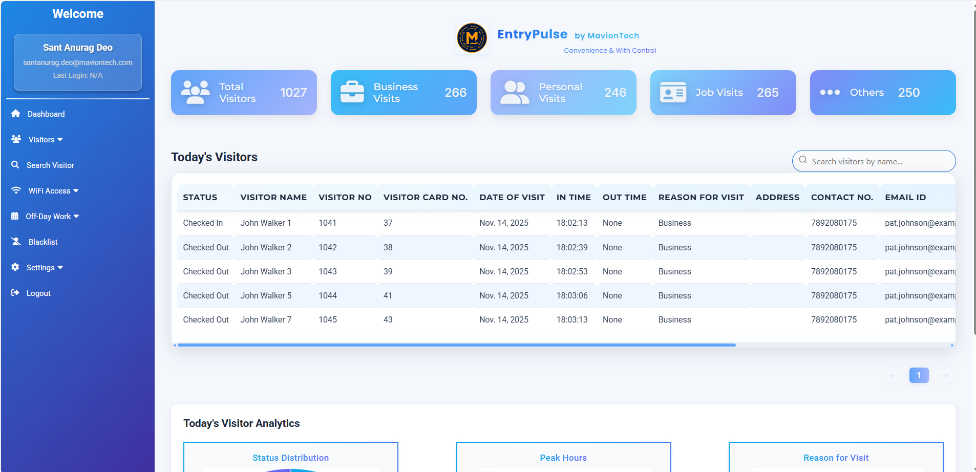 Visitor Management screenshot